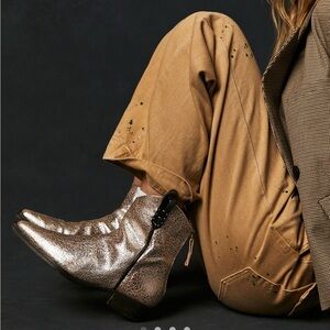 Metallic free people we the free Wesley booties